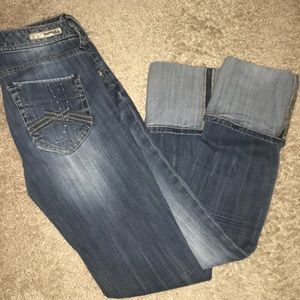Express jeans cuffed at the bottom size 6